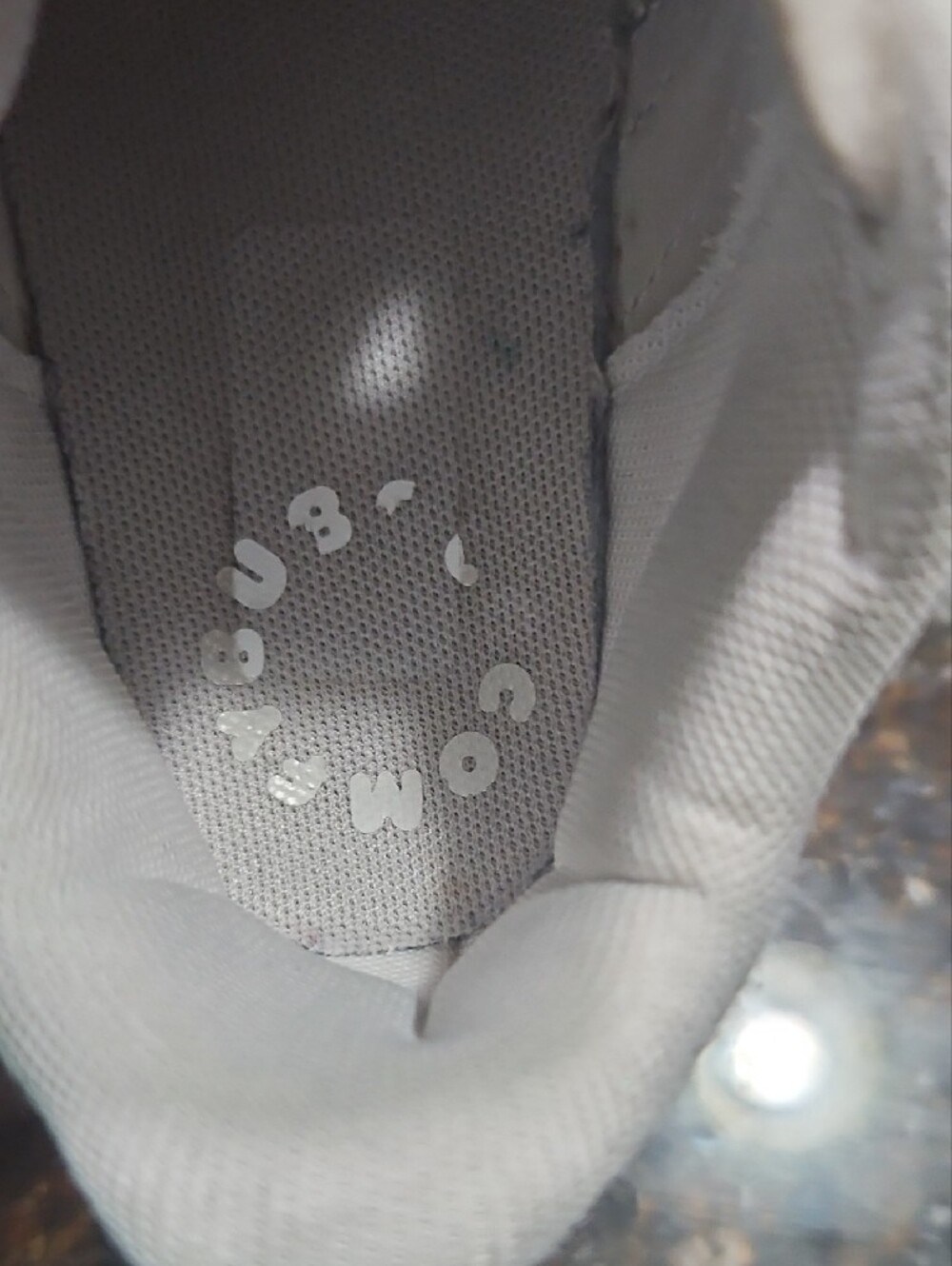 Adidas Bubble White Kids Velcro Sneakers with Iridescent Stripe 7K - Picture 5 of 14